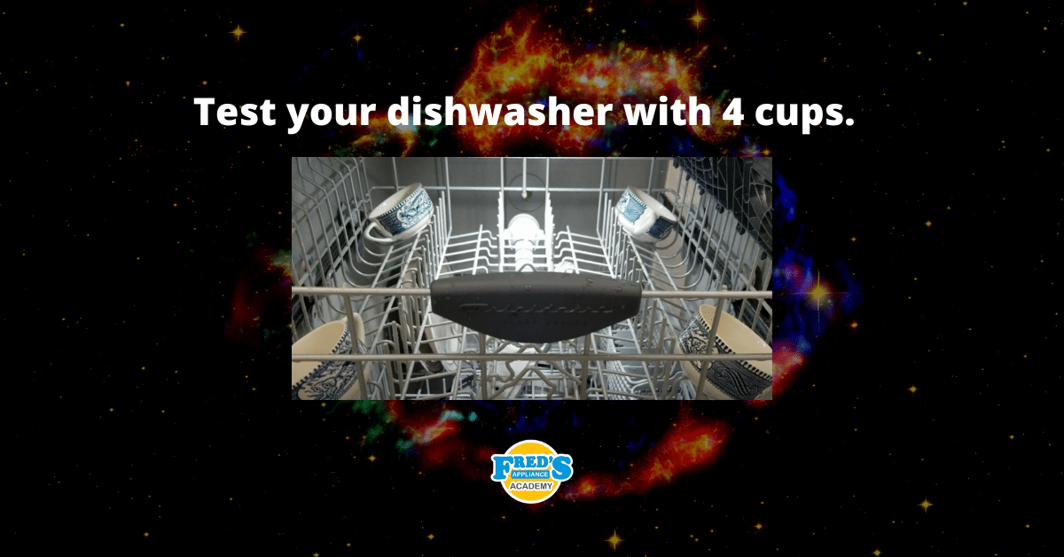Test your dishwasher with 4 cups.